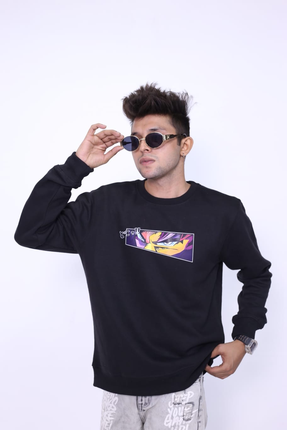 Goku ultra instinct sweat shirt in black colour